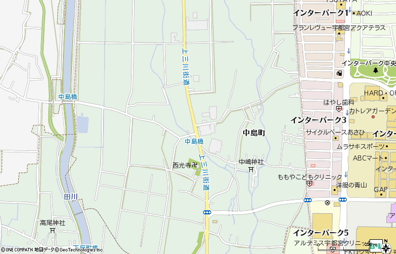 和真メガネ　宇都宮インターパーク店付近の地図